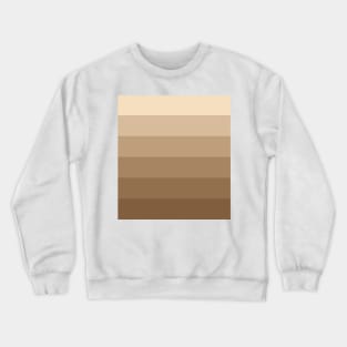 Stripes - Gradient - Dark to Light creamy coffee Crewneck Sweatshirt